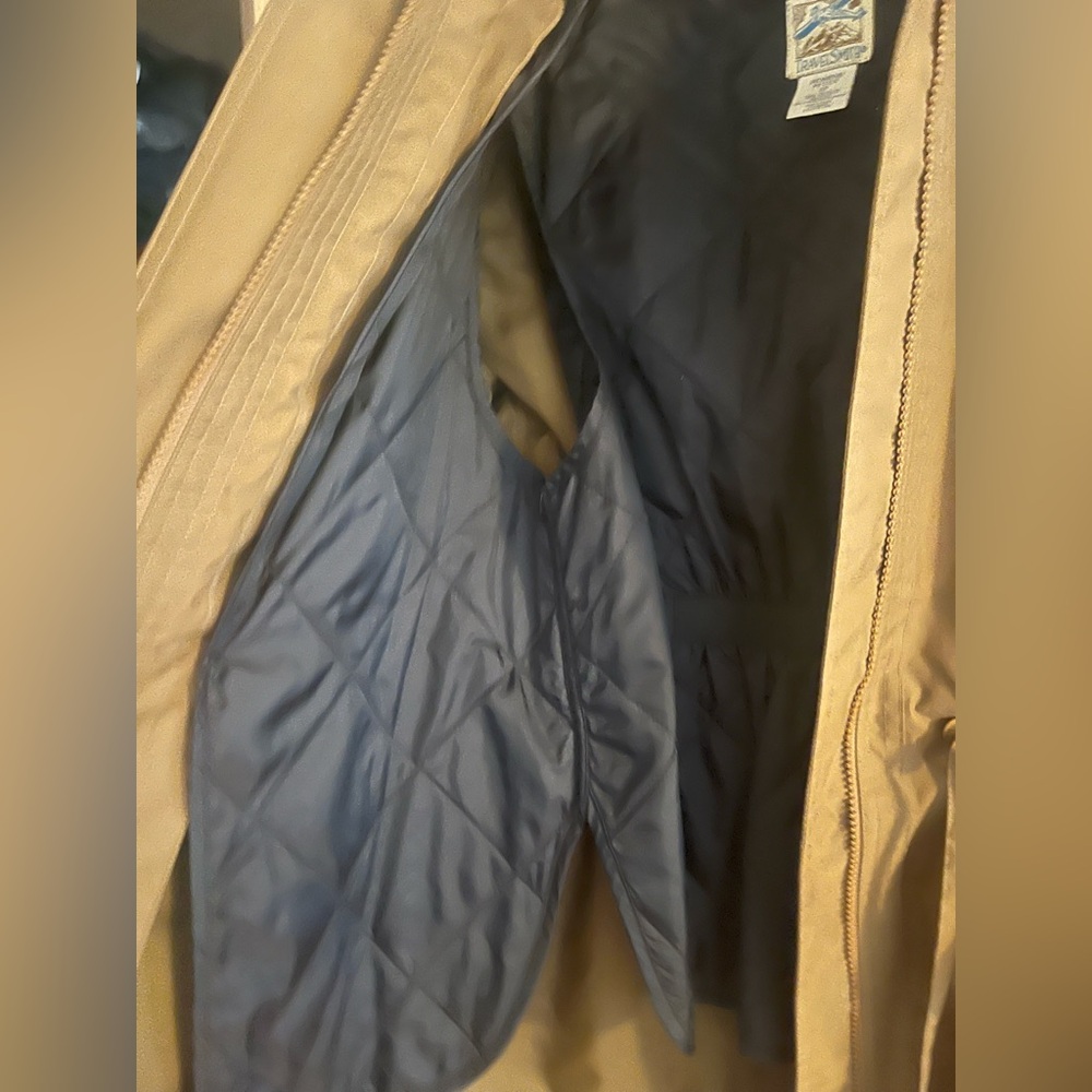 Travelsmith Womens Brown full Zippered Jacket with Hood Size Small Petite - Picture 6 of 11
